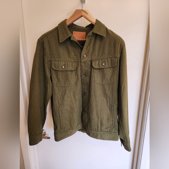 Taylor Stitch The Long Haul Jacket in Olive Herringbone - Picture 5 of 16